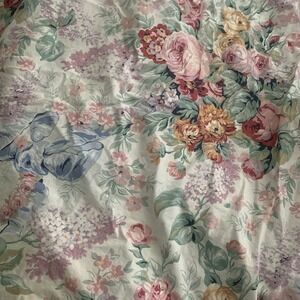 Vintage USA Ralph Lauren Allison Floral Cotton King Sheet FABRIC Pillows